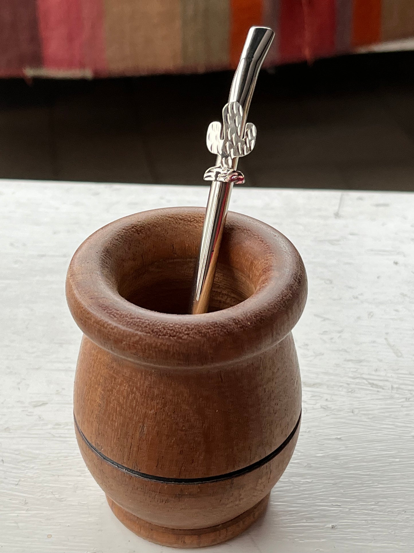 Mate cup, from carob tree